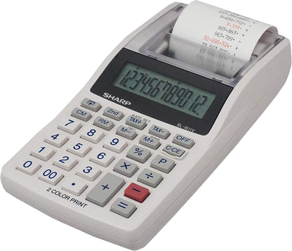Sharp EL-1611V Handheld Printing Calculator Tax Function