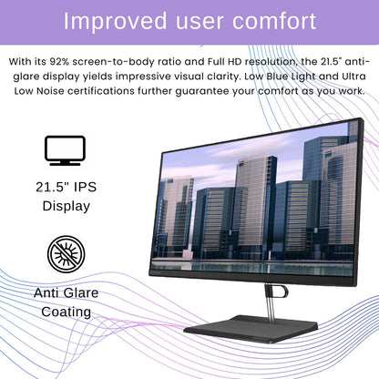 Lenovo 11LC V30a: 21.5" FHD All-in-One, i3-1005G1, 16GB, 512GB SSD, Win 11 Pro