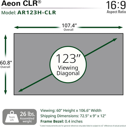 Elite Screens AR123H-CLR-X Aeon CLR Ultra-Short Throw Projector Screen