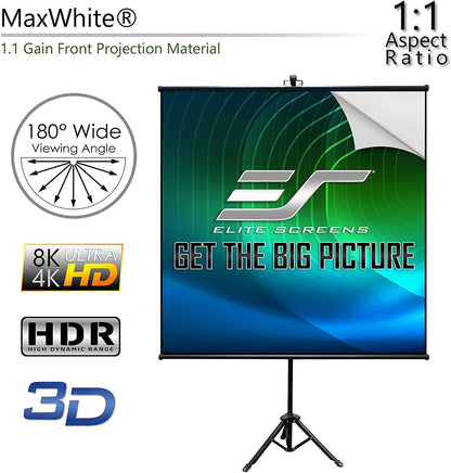 Elite Screens T50SW 50" Tripod Projector Screen - Portable 2-in-1