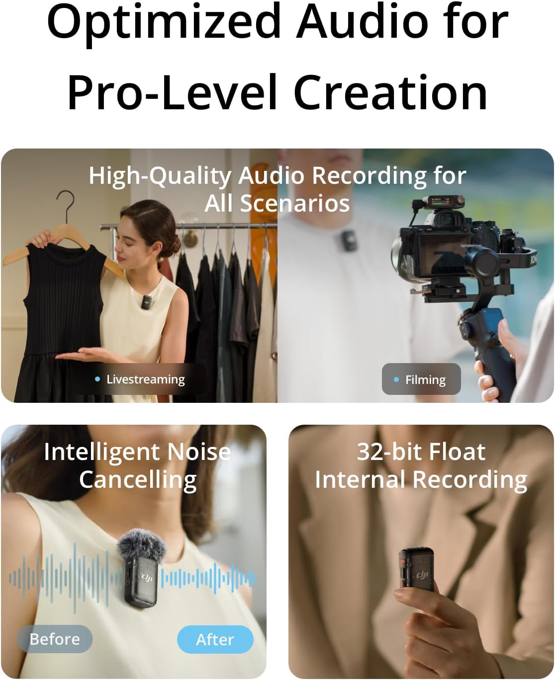 DJI 6941565971425 Mic 2 Wireless Lavalier Microphone