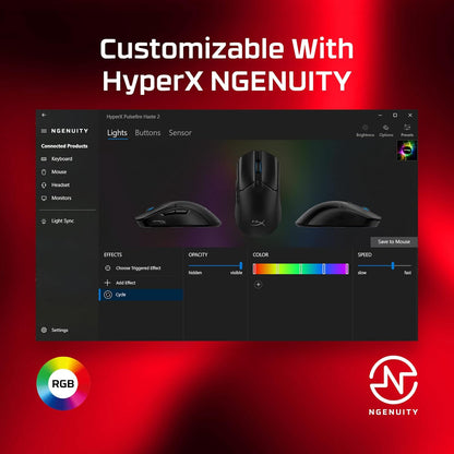 HyperX 6N0A8AA Pulsefire Haste 2 Wired Gaming Mouse - Ultra Lightweight