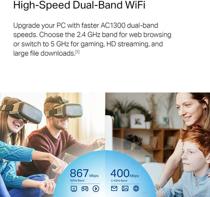 TP-Link Archer T4U Plus AC1300 USB WiFi Adapter