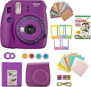 Fujifilm Instax Mini 9 Instant Camera - Purple Bundle