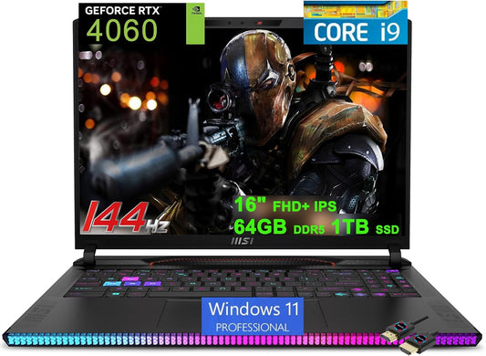 MSI i9-13950HX Raider GE68HX 16" 144Hz RTX 4060 Gaming Laptop