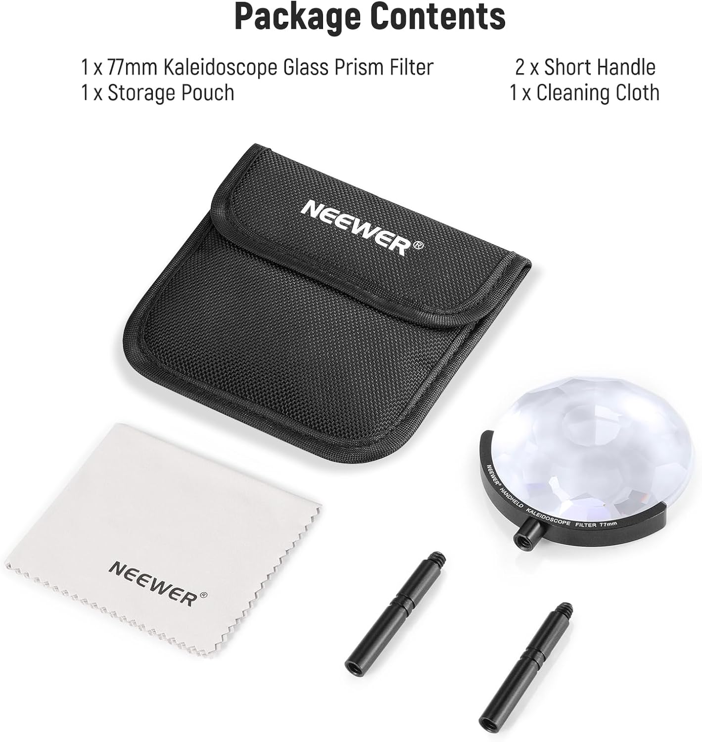 Neewer 77mm Handheld Kaleidoscope Prism Lens Filter