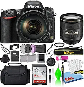 Nikon D750 DSLR 24-120mm VR Lens Bundle (Renewed)