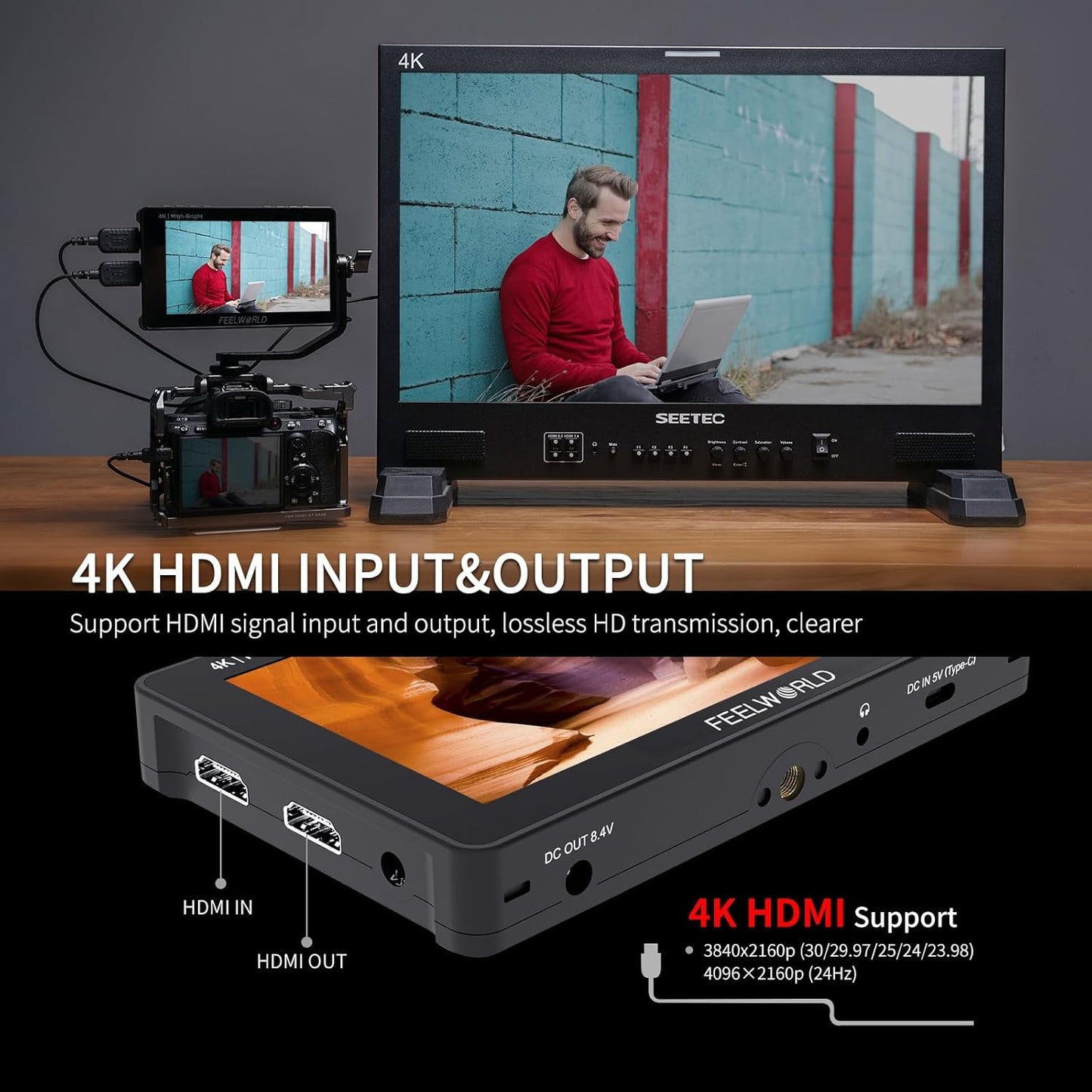 FEELWORLD F5 PROX-ANP97 5.5 Inch 1600Nit 4K Camera Monitor