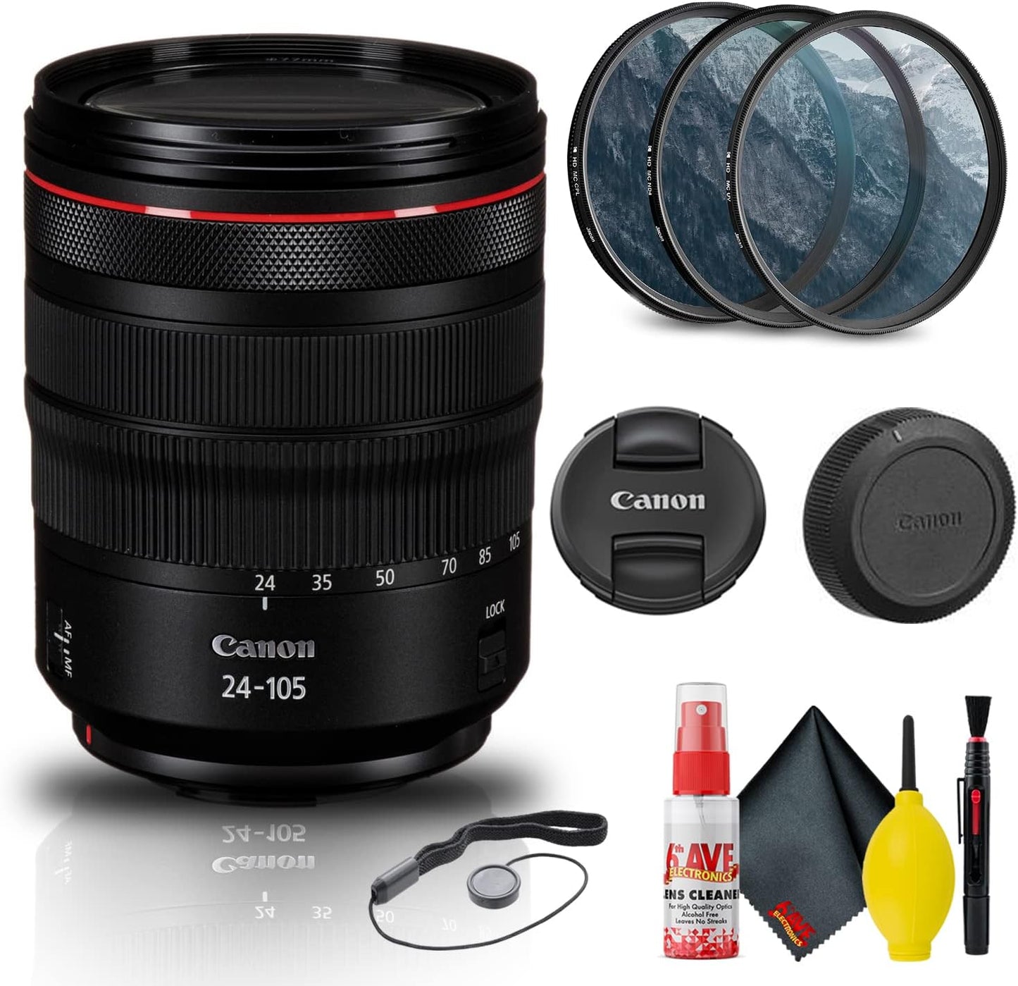 Canon 2963C002 RF 24-105mm f/4L IS USM Lens Kit (Renewed)