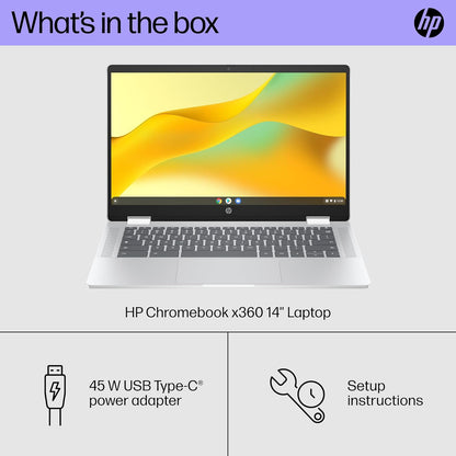 HP 9P9X3UA#ABA Chromebook x360 14" - HD Touchscreen Laptop 2024