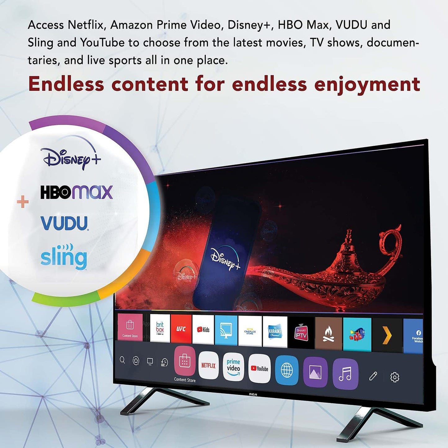 RCA RWOSU6547 65-inch Class webOS 4K UHD HDR Smart TV