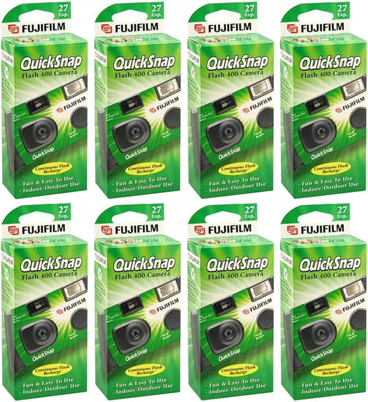 Fujifilm Quicksnap Flash 400 One Time Use Camera 8-Pack