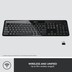 Logitech 920-002912 K750 Wireless Solar Keyboard, Ultra-Thin, USB
