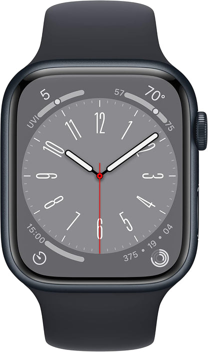 Apple MNUL3LL/A Series 8 GPS 45mm Midnight Smartwatch