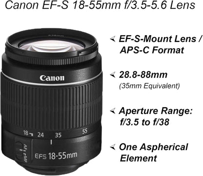 Canon 2000D Rebel T7 DSLR Camera 18-55mm Lens Renewed