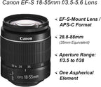 Canon MDCN4000DDC-cr EOS T100 DSLR 18-55mm Lens Bundle (Renewed)