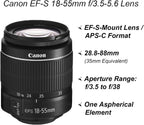 Canon EOS 2000D / Rebel T7 Dual Lens DSLR Bundle (Renewed)