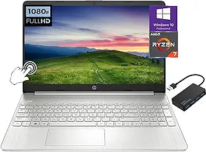 HP Laptop 15.6" Touchscreen R7 2TB SSD Windows 10 Bundle