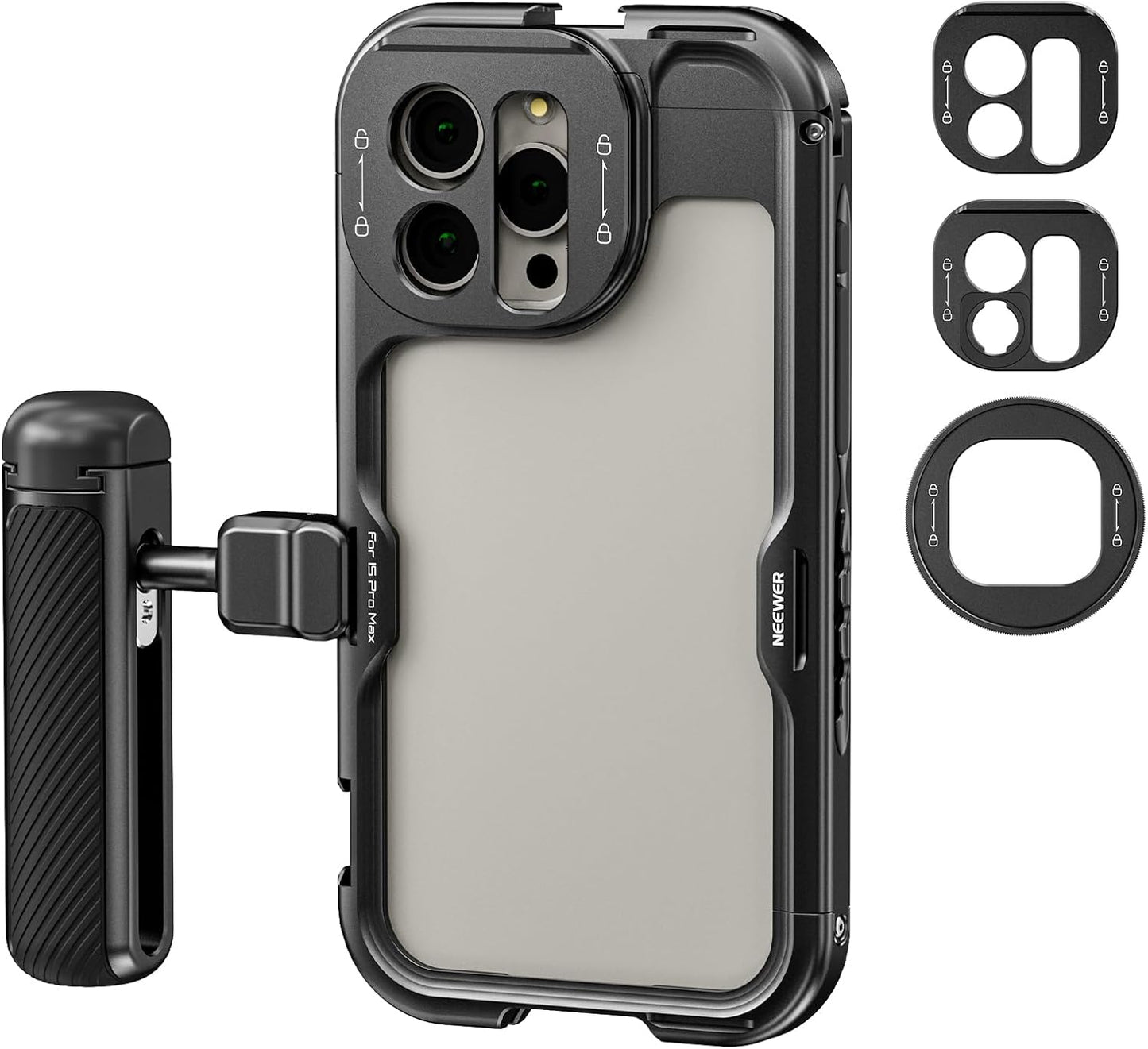 NEEWER PA044+PA045B iPhone 15 Pro Max Video Cage