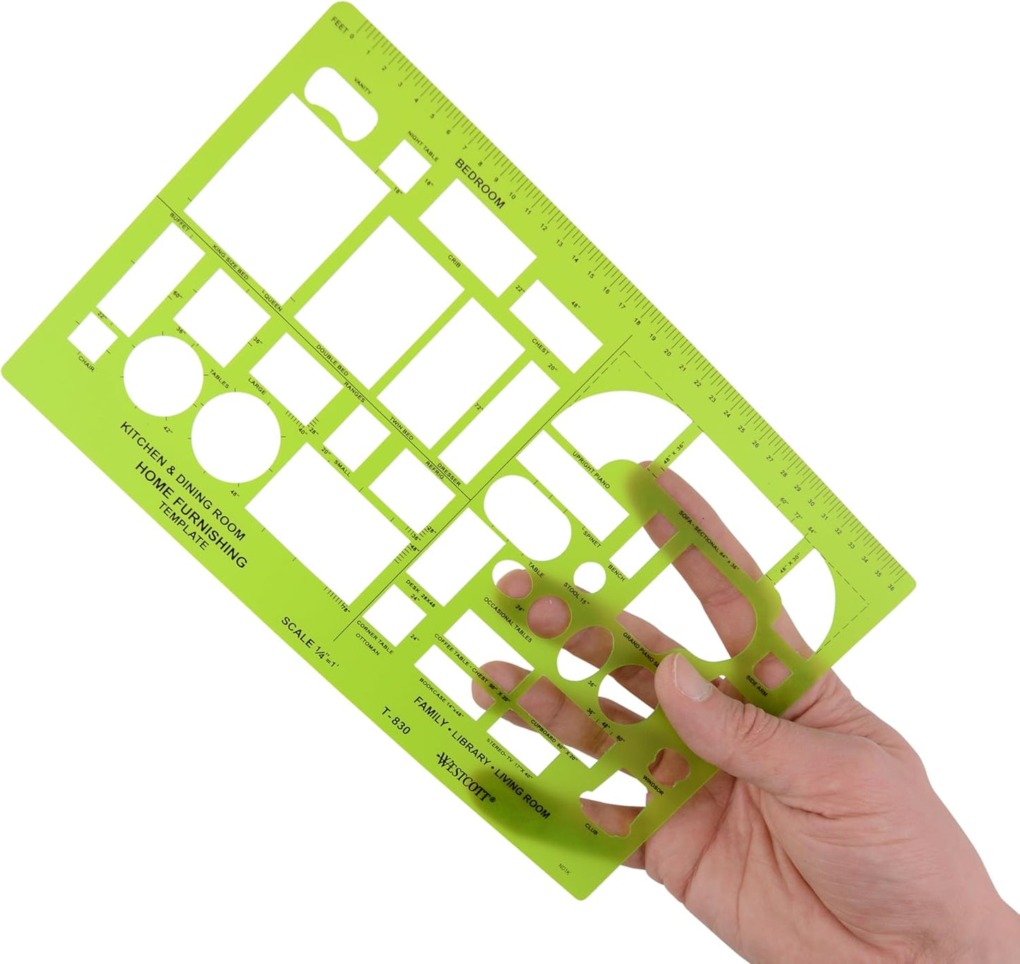 Westcott T-830 Home Furnishing Template