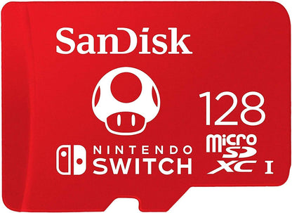 SanDisk SDSQXAO-128G 128GB MicroSD Nintendo Switch Bundle