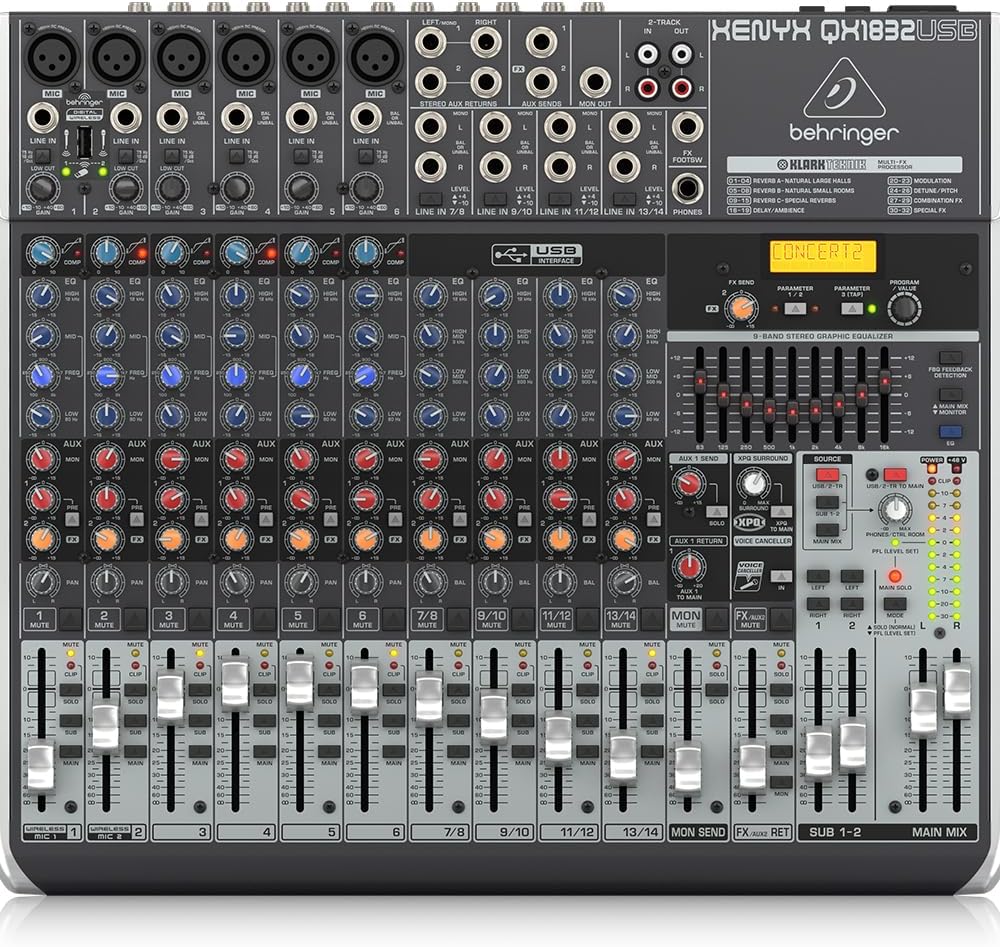 Behringer QX1832USB 18-Input USB Audio Mixer