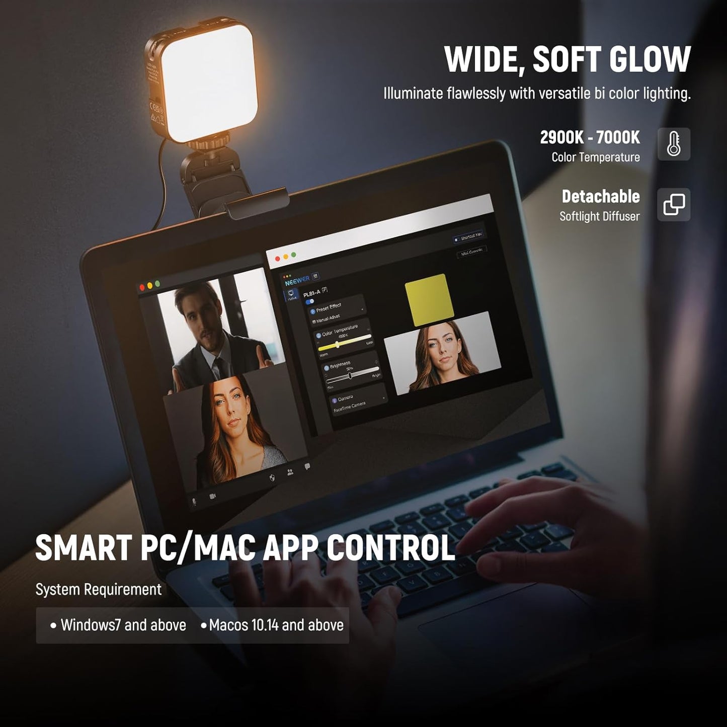 Neewer 10102594 LED Streaming Light Webcam