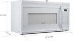 RCA RMW1630-WHITE 1.6 Cu. Ft. Over-The-Range Microwave
