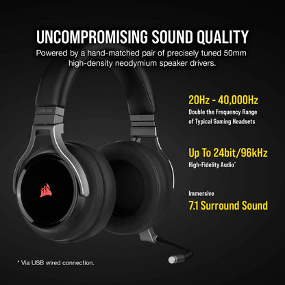 Corsair CA-9011185-NA Virtuoso RGB Wireless Gaming Headset