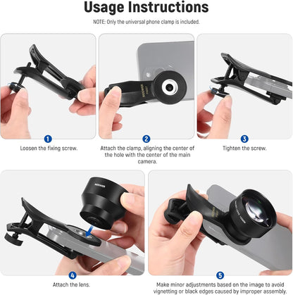 Neewer 10103673 Universal Phone Clamp 17mm Thread Lens