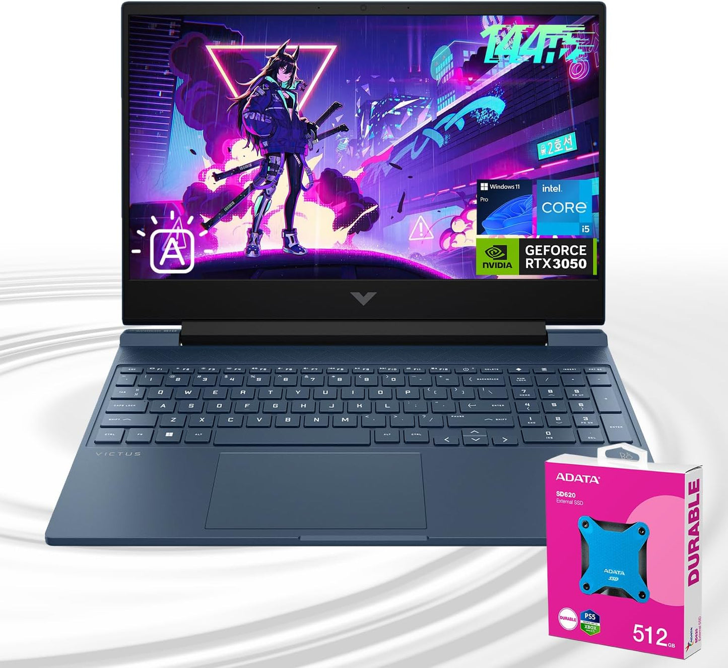 HP Victus 15.6" Gaming Laptop RTX 3050 Bundle