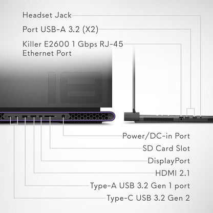 Alienware AWM18R-7586BLK-PUS M18 i7 RTX 4070 Gaming Laptop