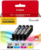 Canon 2091C005 CLI-281 Ink Cartridge 4-Pack