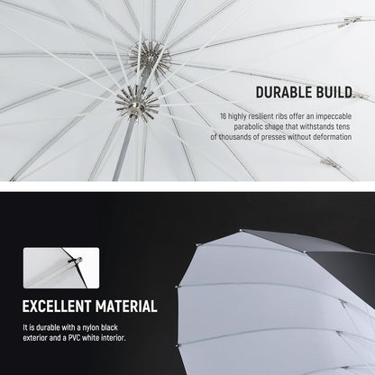 Neewer 10103468 41" Parabolic Reflective Umbrella with Diffuser