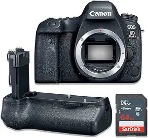 Canon 6d mark ii DSLR Camera Kit Power Grip + 64GB Memory