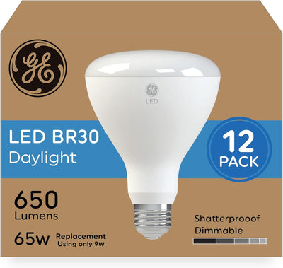 GE 93130022 65W Daylight BR30 LED Floodlights (12-Pack)