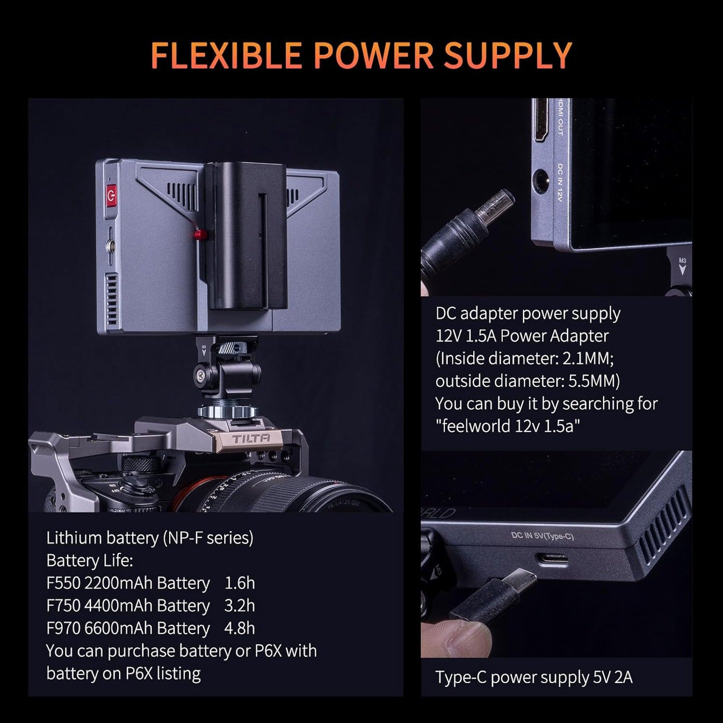 FEELWORLD P6X-ANP75-AMC5-OF-US 5.5" 1000nit Touchscreen Monitor Kit