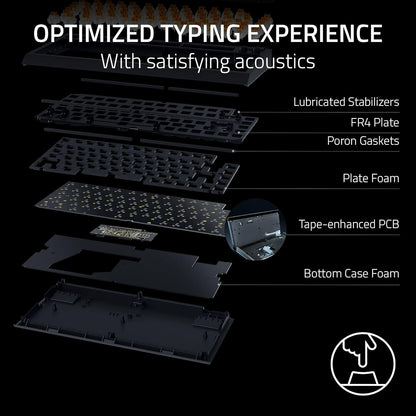 Razer BlackWidow V4 75% Hot-Swap Gaming Keyboard (Renewed)