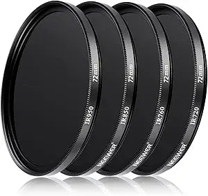 Neewer 10087415 72MM Infrared Filter Set IR720 IR760 IR850 IR950 — main product image