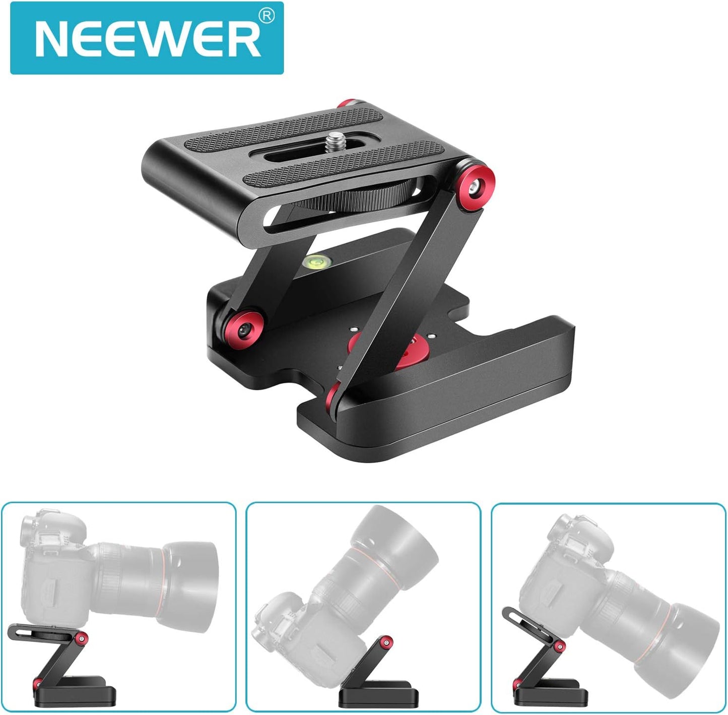 Neewer 10093848 Folding Z Flex Tilt Head with Quick Shoe