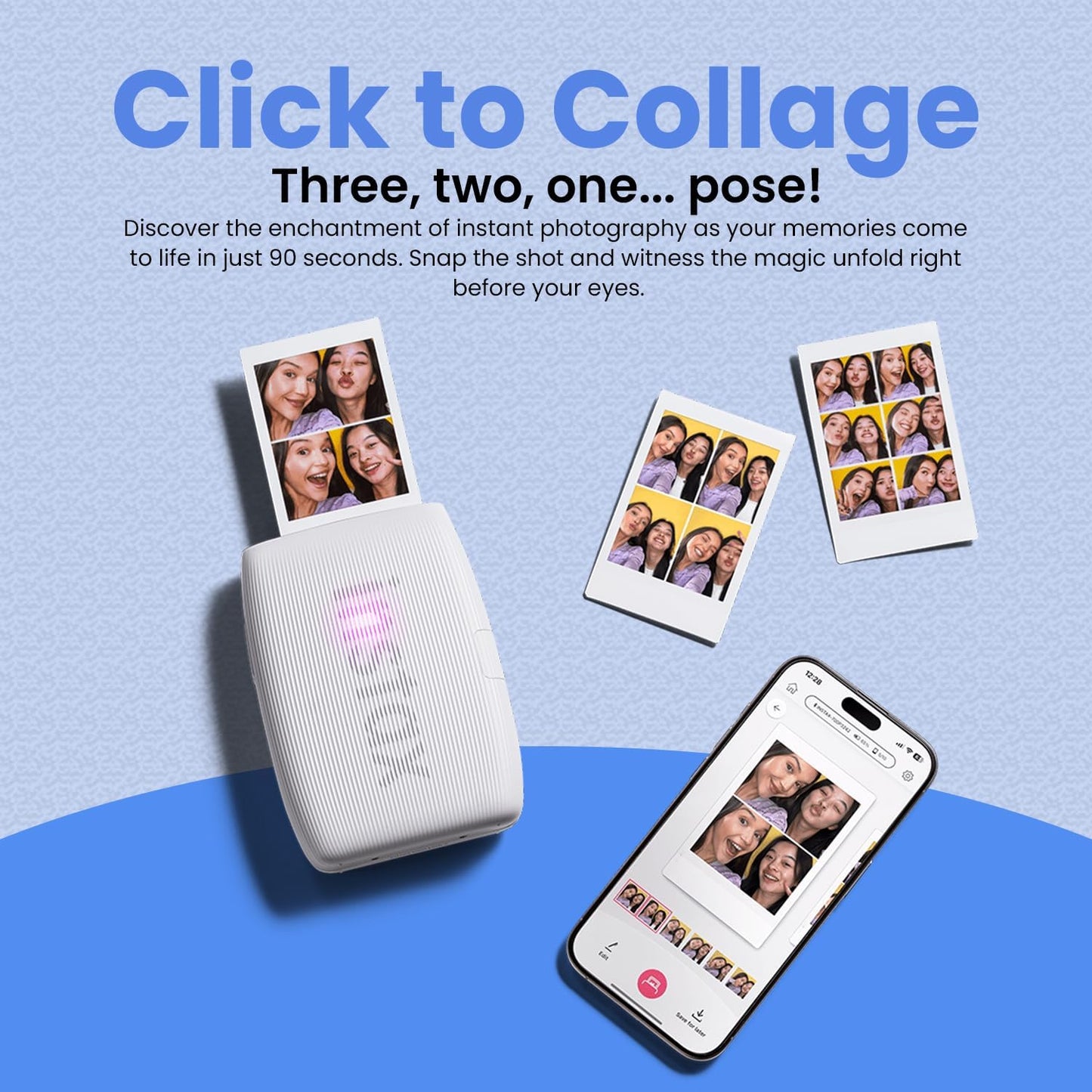 Fujifilm INSTAX Mini Link 3 Smartphone Printer Film Bundle