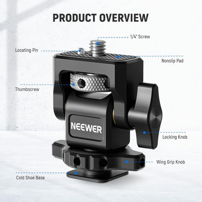 Neewer MA006 Camera Monitor Mount Cold Shoe Swivel Tilt