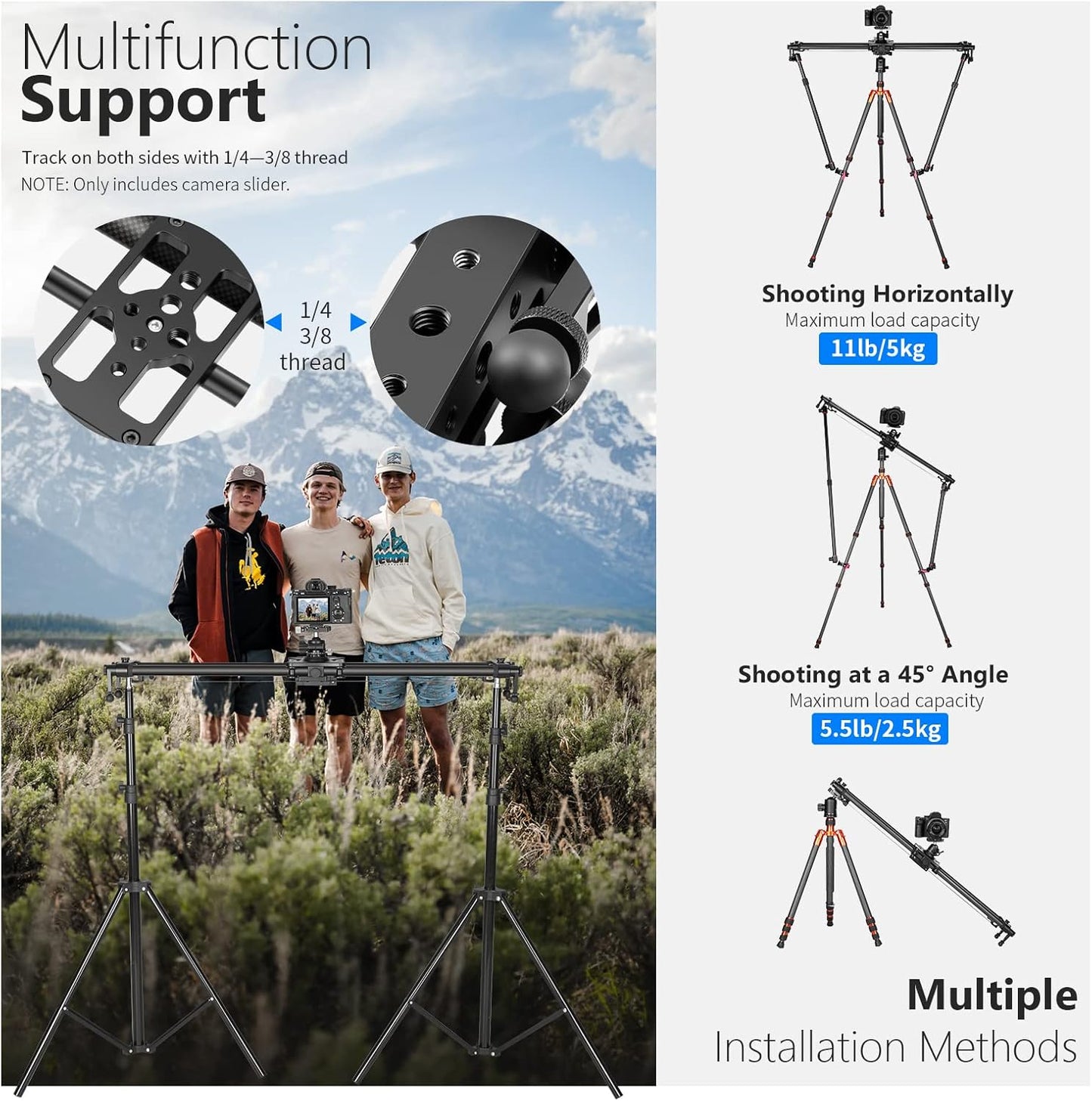 Neewer 10100335 Motorized Camera Slider 80cm Carbon