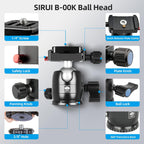Sirui 103029 B-00K Camera Tripod Ball Head 22lbs