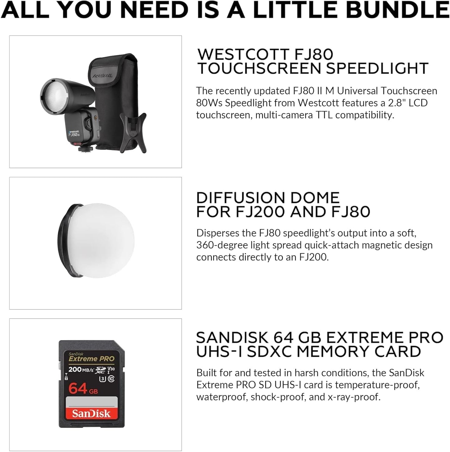 Westcott FJ80 II M Speedlight Kit Multi-Brand TTL Compatible