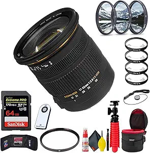Sigma 583101 17-50mm f/2.8 Canon EF Lens Bundle