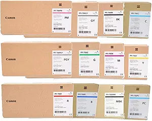 Canon 6690B001AA PFI-706 Ink Tanks: Complete 12-Color Set