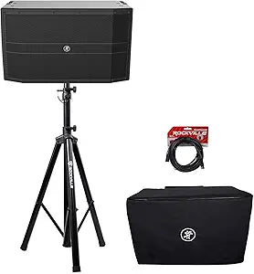 Mackie DRM12A DJ PA Speaker Bundle with Cover & Stand — main product image
