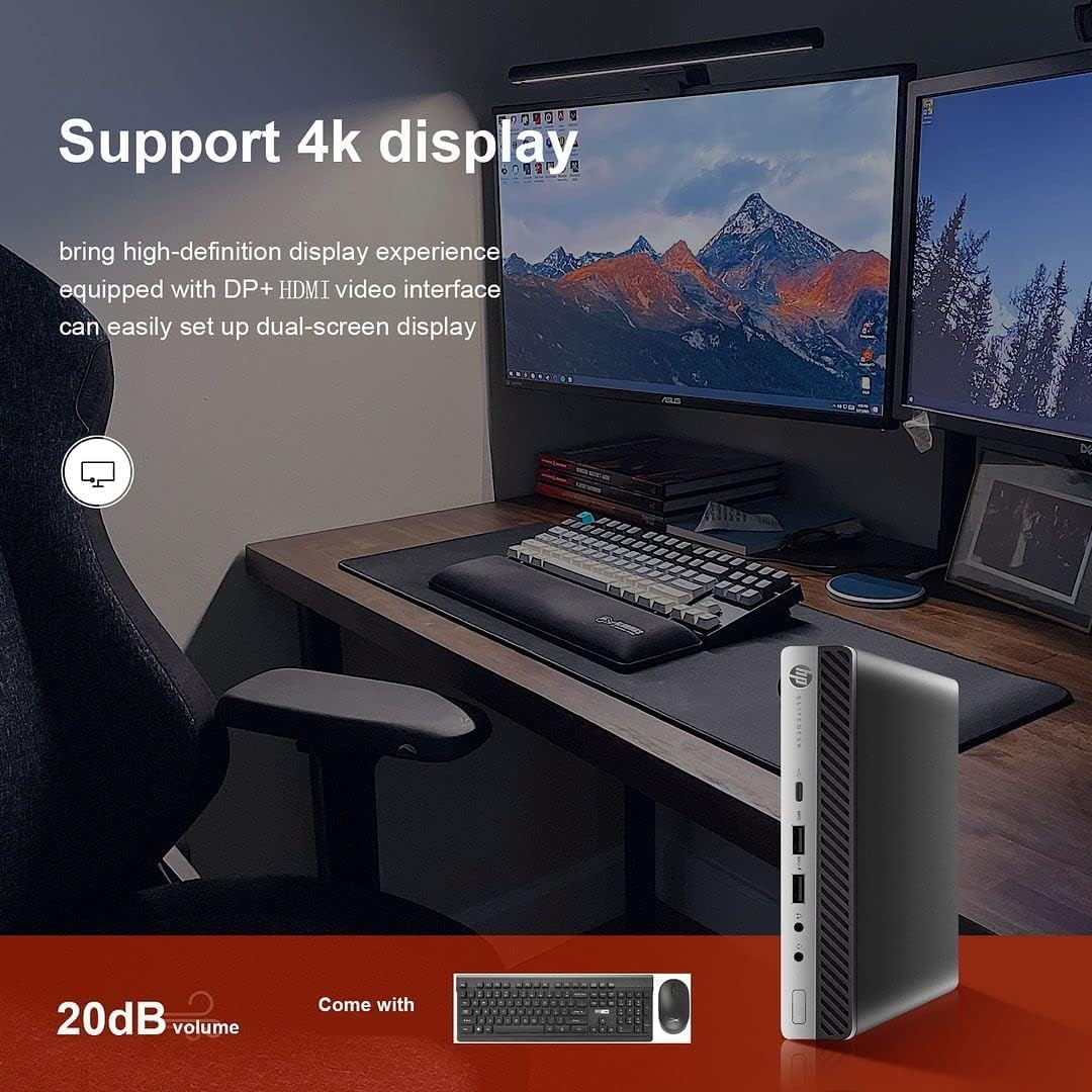 HP EliteDesk 800 G4 Mini PC: i5, 16GB RAM, 512GB SSD, Win 11 Pro (Renewed)