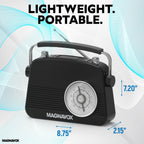 Magnavox Retro Dual - Bluetooth Alarm Clock Radio - Black